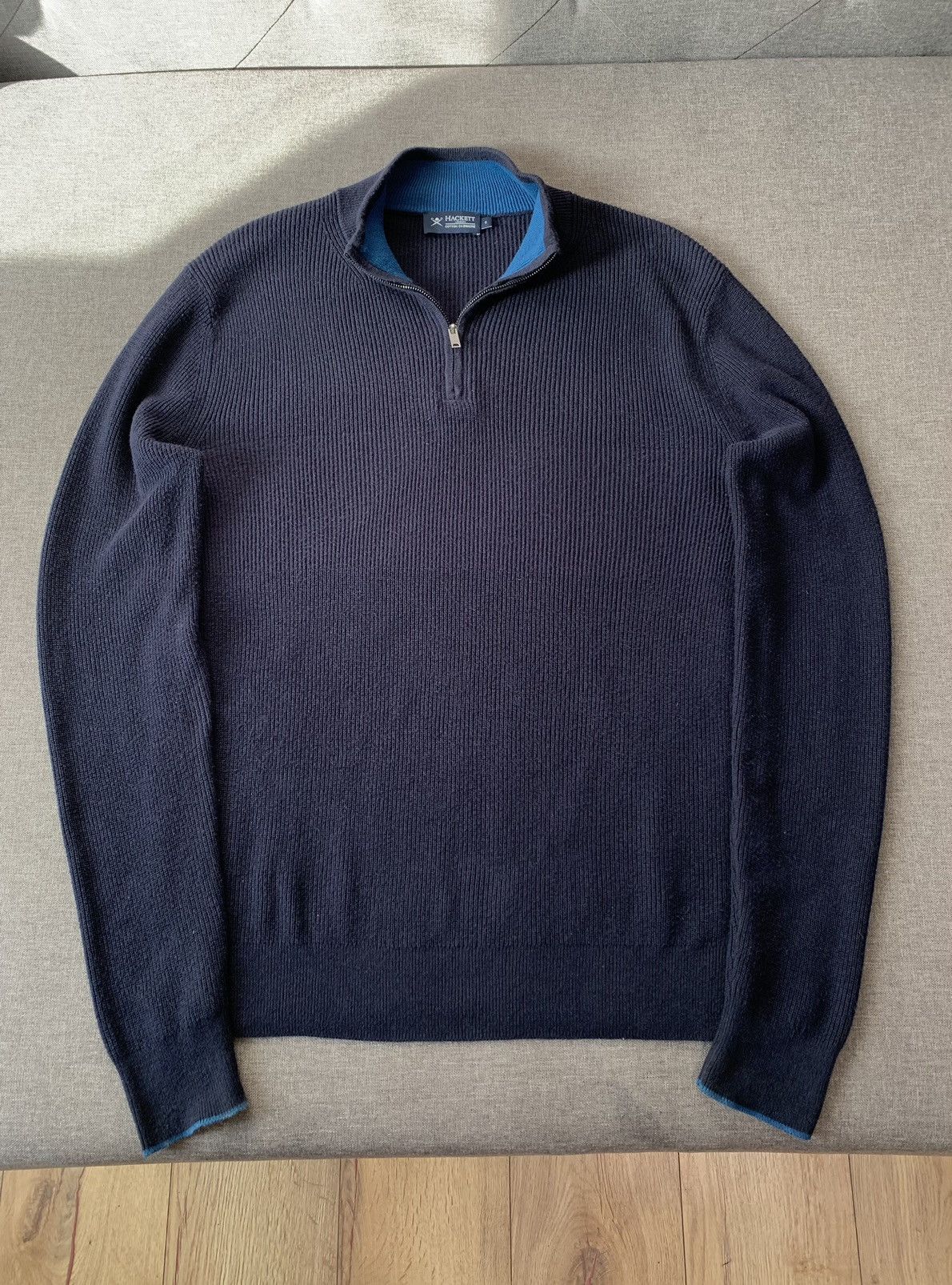 Hackett Hackett cotton cashmere 1/4 zip sweater Size US S / EU 44-46 / 1 - 1 Thumbnail