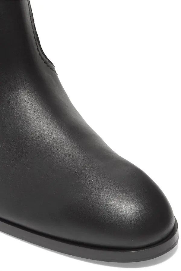 Aquazzura o1y0625 Leather Ankle Boots in Black Size US 5.5 / IT 35.5 - 3 Thumbnail