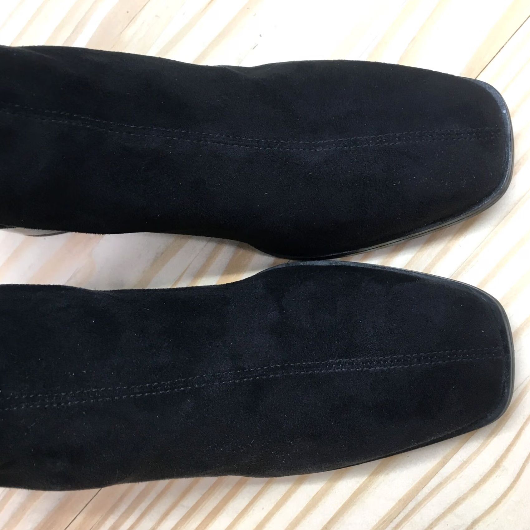 H&M H&M Boots Womens 40 Casual Pull On Ankle Sock Bootie Black Fabric Block Heels Size US 9 / IT 39 - 7 Thumbnail