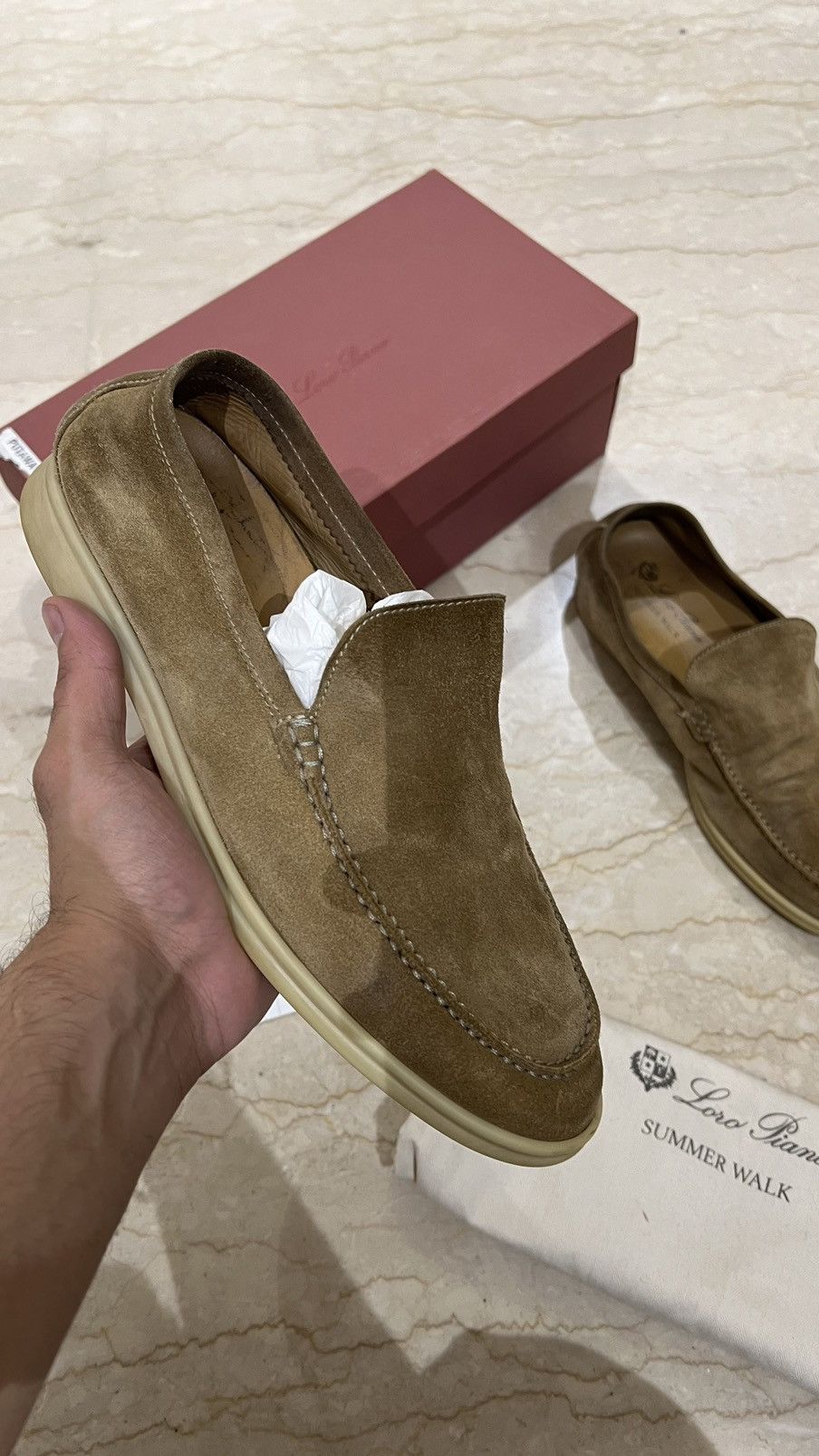 Loro Piana Loro Piana Summer Walk Light Woodsmoke Sz 43 Used