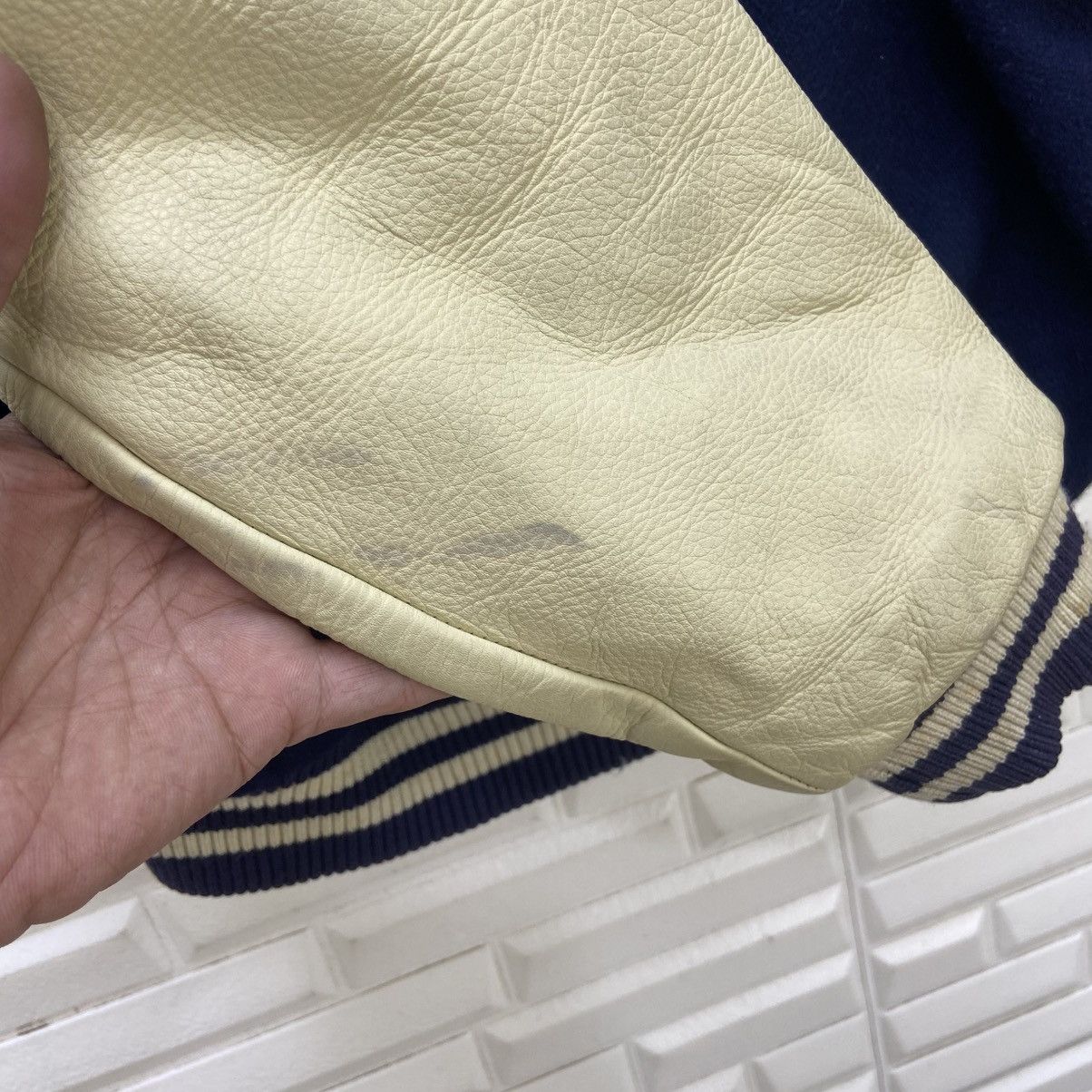 Japanese Brand Japanese Brand Tsukuba Archery Leather Sleeve Varsity Jacket Size US M / EU 48-50 / 2 - 14 Thumbnail