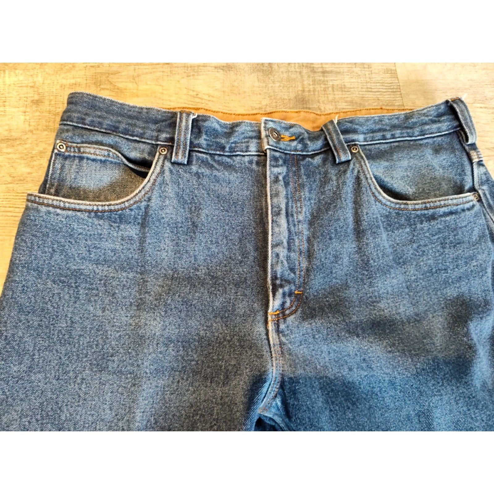 CO Duluth Trading Co Men's Flannel-Lined Jeans 38X30 Blue Ballroom Workwear Size US 38 / EU 54 - 5 Thumbnail
