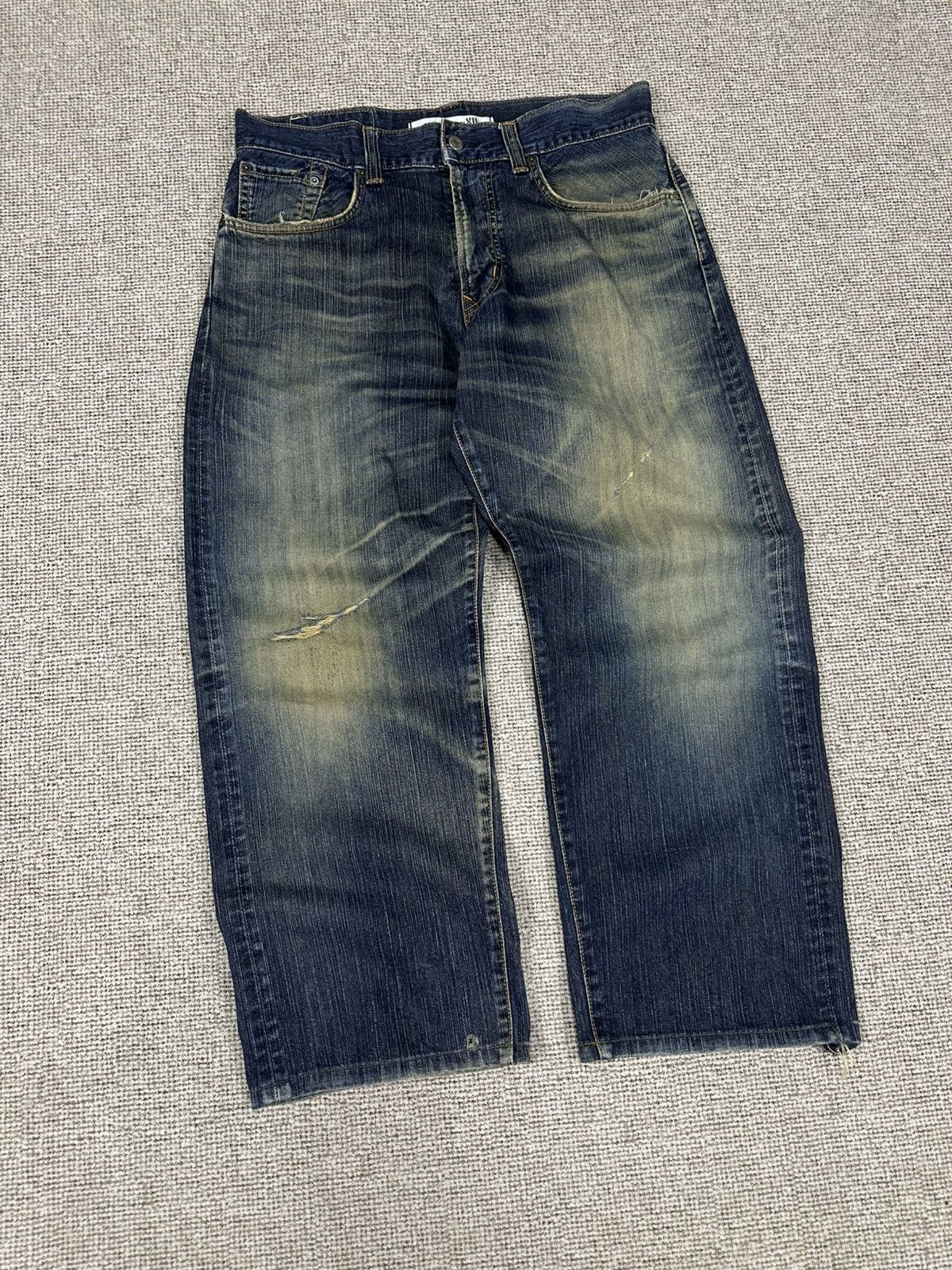 Edwin Edwin 405 XV Vintage Wash Distressed Denim W33 D742 Size US 33 - 2 Thumbnail