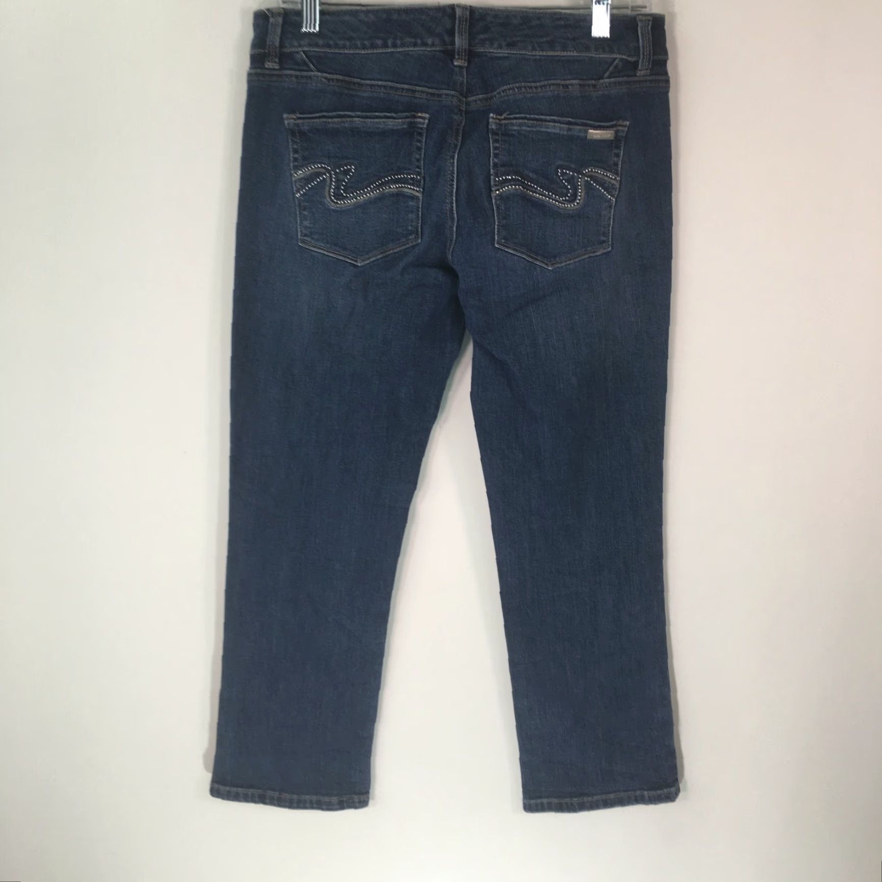 White House Black Market White House Black Market Blanc Womens Denim Jeans Blue Size 6 Crop Leg Casual Straight 5-Pocket Design Regular Rise Low Cotton Denim Blue Womens Size 28" / US 6 / IT 42 - 2 Thumbnail