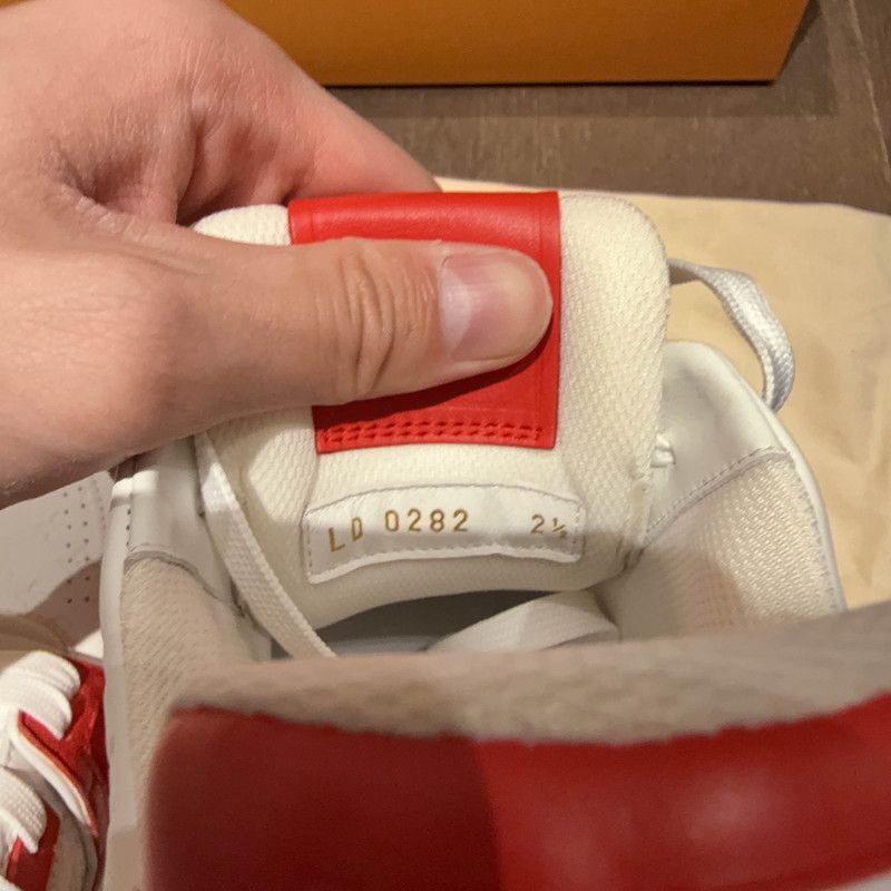 Louis Vuitton Louis Vuitton Trainer Low-Top White and Red Sneakers -2508 Size US 5.5 / EU 38 - 5 Thumbnail