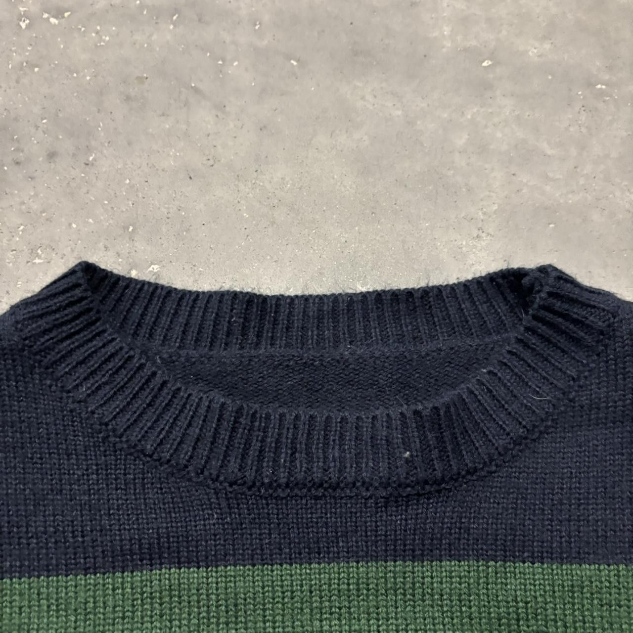 Japanese Brand × Vintage Crazy Vintage Y2K/2000s Cute Grunge Green Striped Sweater! Size S / US 4 / IT 40 - 4 Thumbnail
