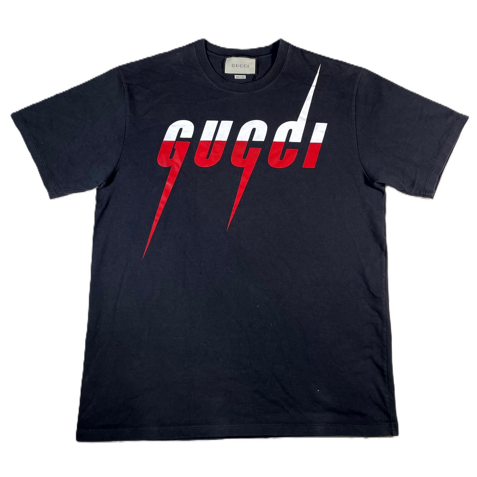 Gucci Gucci Logo Black, Red & White Tee Size US L / EU 52-54 / 3 - 1 Thumbnail
