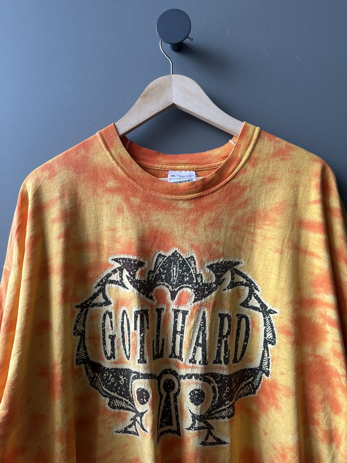 Fruit Of The Loom Vintage GOTTHARD Band Merch Tie Dye Graphic Tee T-shirt 90s Size US XXL / EU 58 / 5 - 2 Thumbnail