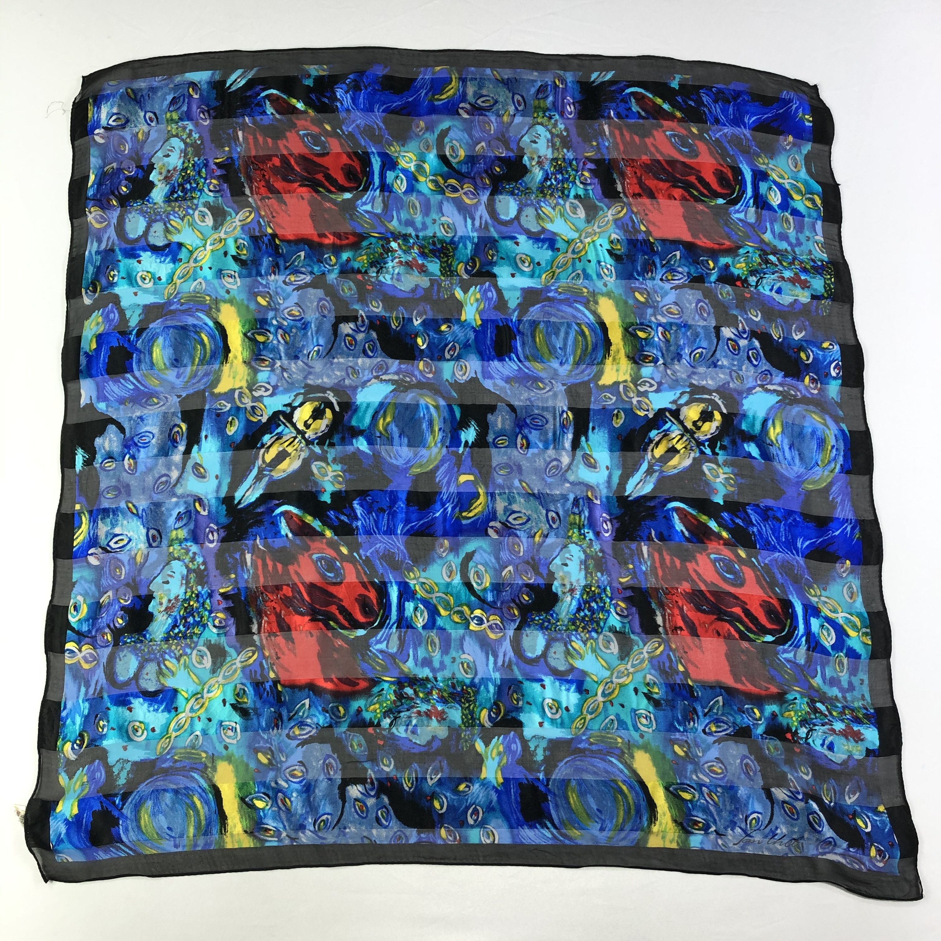 Vintage Vintage Silk Scarf Size ONE SIZE - 2 Thumbnail