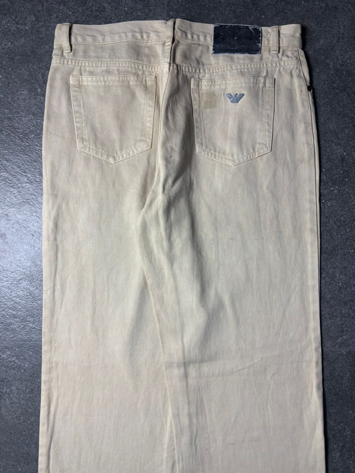 Emporio Armani 1990s Blue Power Wash by Armani Jeans Baggy Pants Size US 32 / EU 48 - 9 Thumbnail