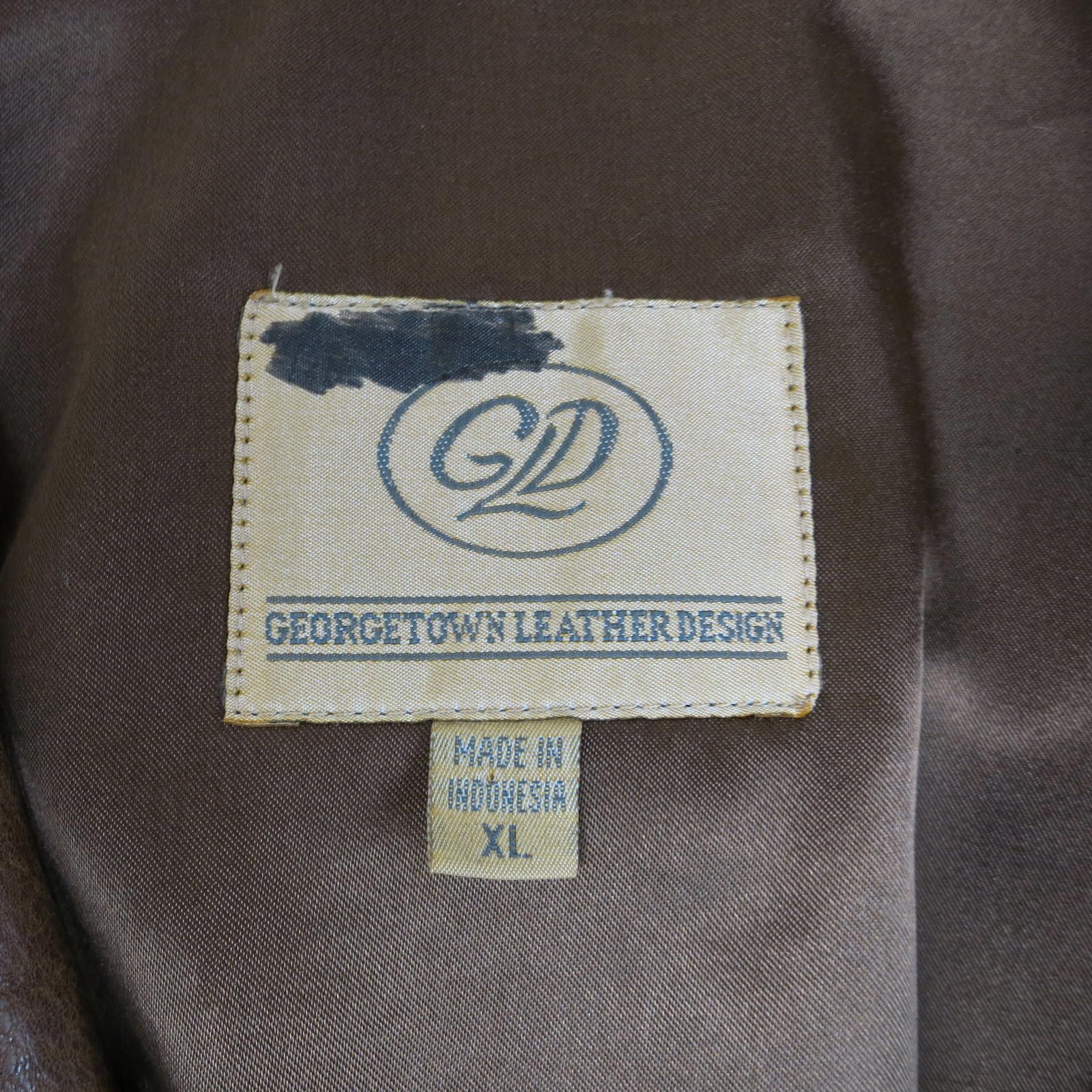 Other Vintage Georgetown Leather Design Brown Jacket Men's XL Size US XL / EU 56 / 4 - 3 Thumbnail
