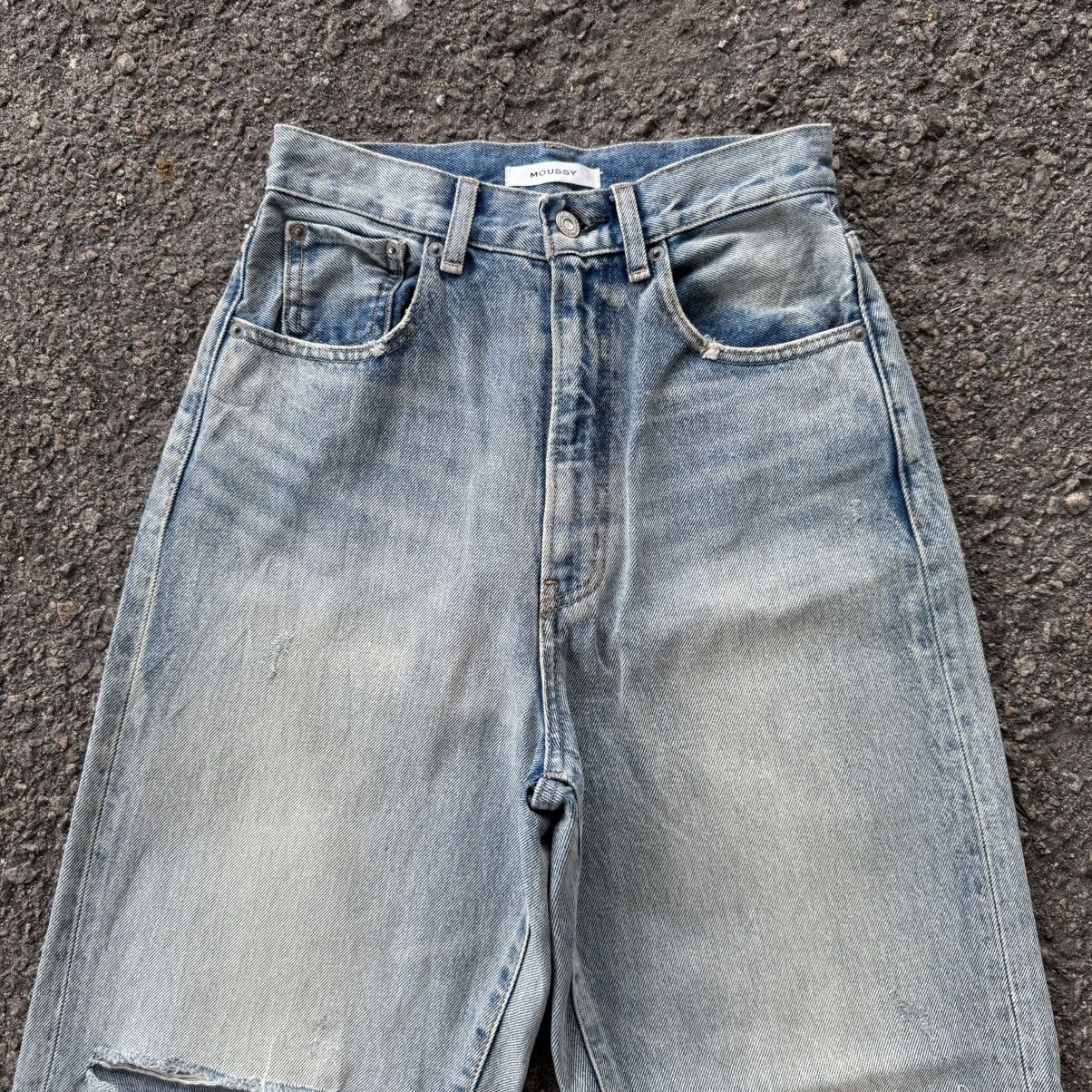Jean × MOUSSY × Vintage VINTAGE MOUSSY JEAN FADED RIPEP DENIM PANTS Size US 26 / EU 42 - 2 Thumbnail