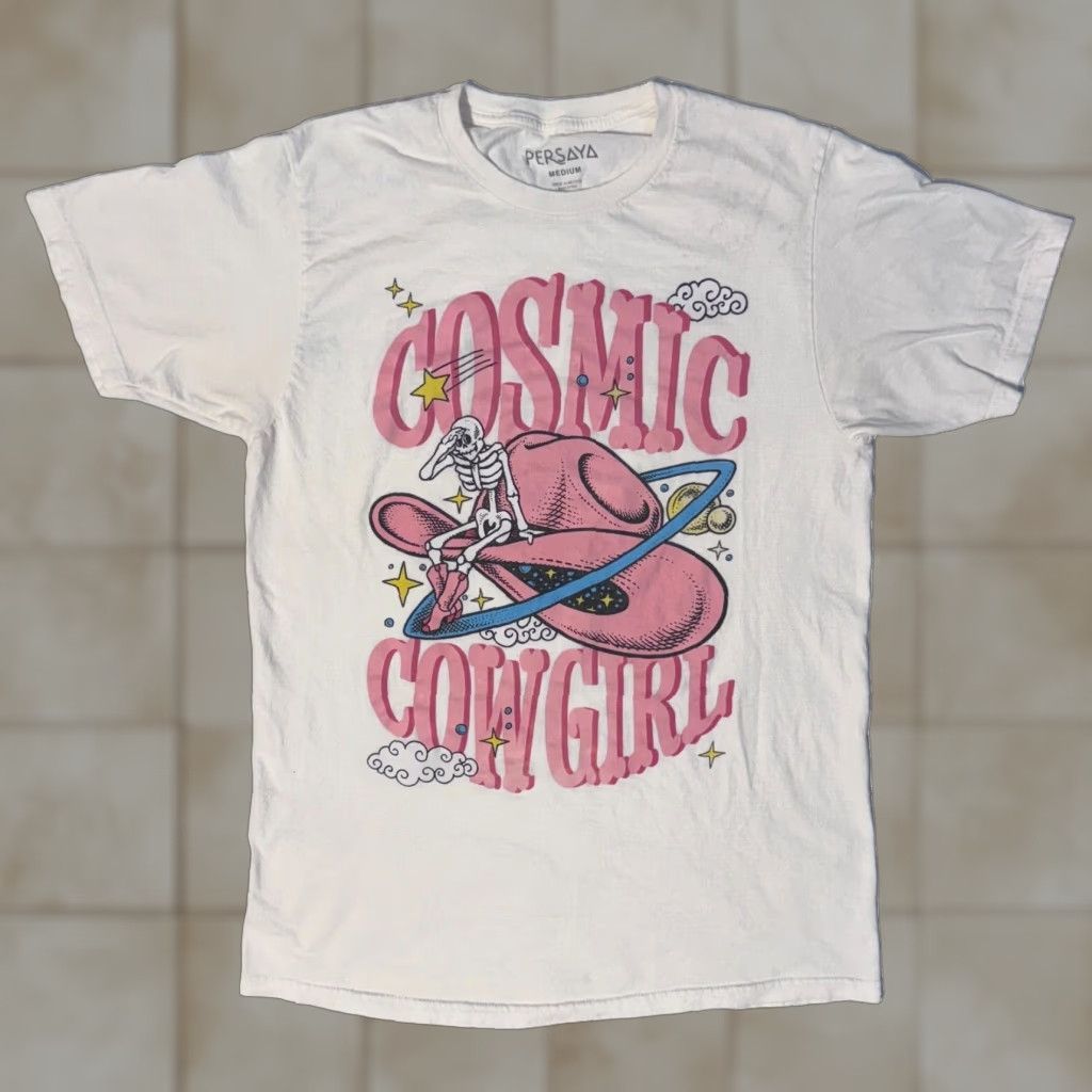 Pinko Persaya T-Shirt Shirt Women Short Sleeve White Logo Cowgirl Pink Logo White Short Sleeve Tshirt M - Persaya Size M / US 6-8 / IT 42-44 - 1 Thumbnail