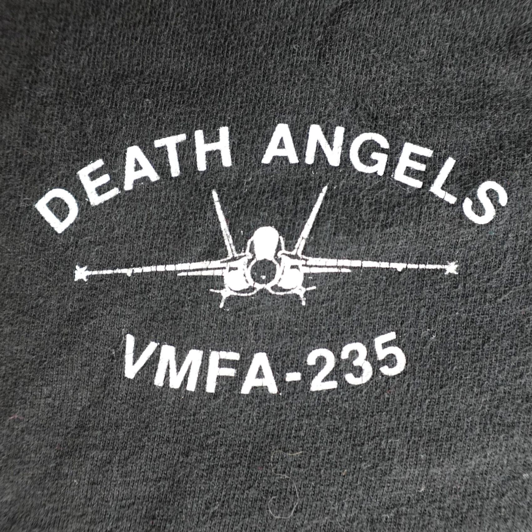 Vintage Death Angels Shirt Medium Black Double Sided VMFA-235 Hawaii Shirt Men M Black Cotton Jersey Graphic Print 90s Vintage? Size US M / EU 48-50 / 2 - 4 Thumbnail