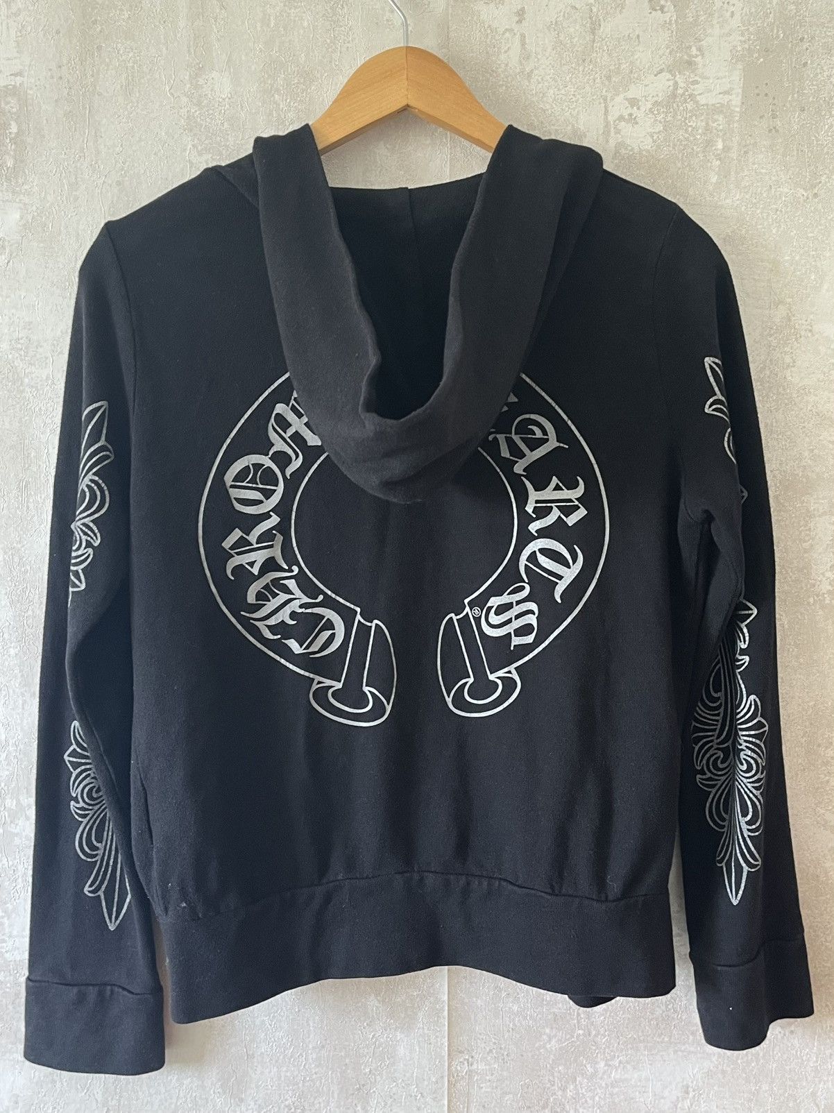 Chrome Hearts Vintage Chrome Hearts Floral Cross Horseshoe Zip-up Hoodie Size XS / US 0-2 / IT 36-38 - 4 Thumbnail
