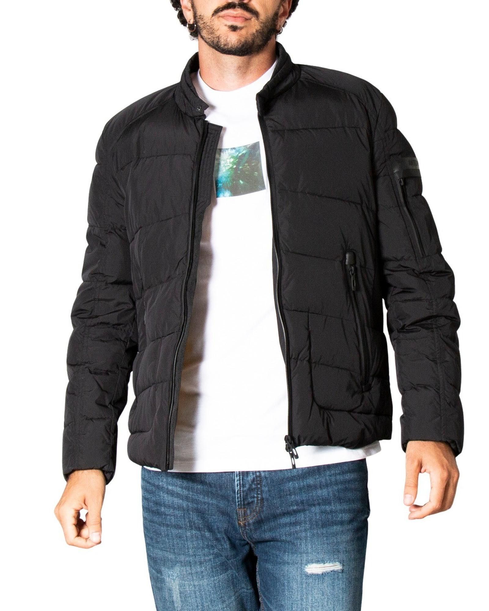 image of Antony Morato Classic Zip-Up Jacket in Black, Men's (Size XL)