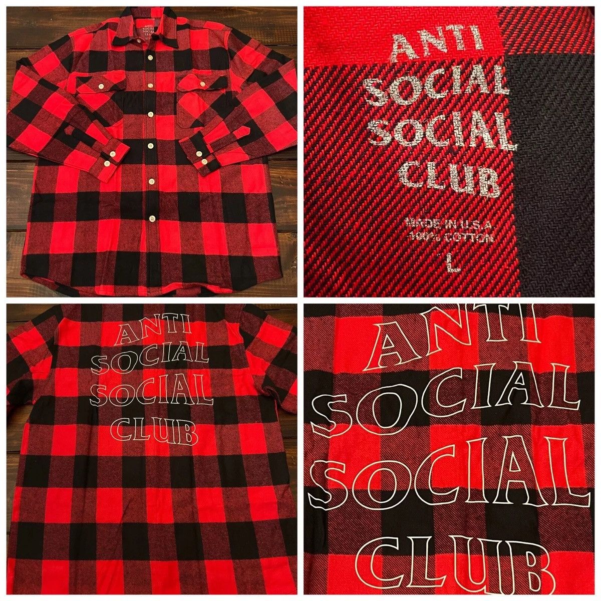 Anti Social Social Club Anti Social Social Club Outlined Trip Red  