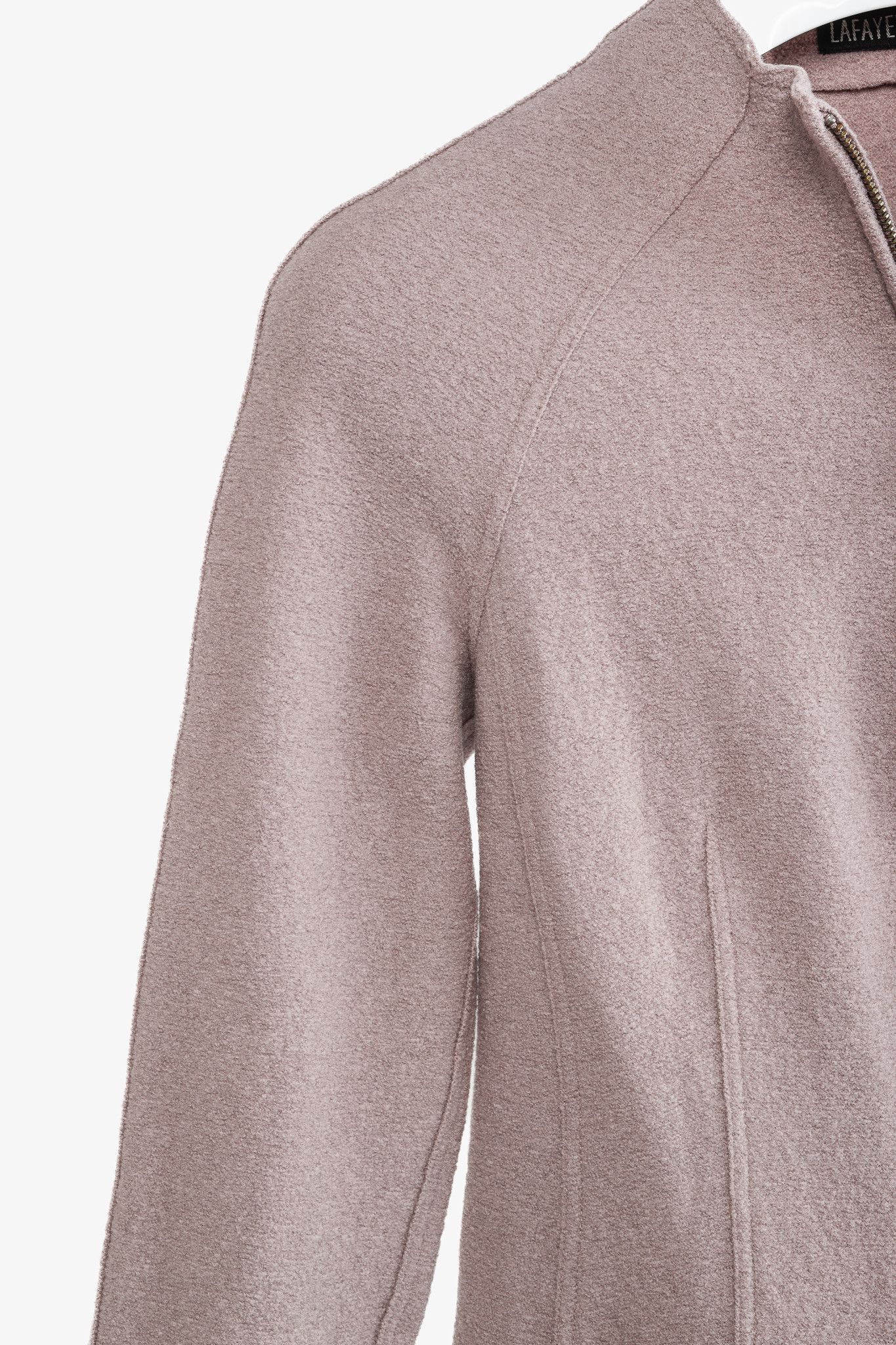 Lafayette 148 Lafayette 148 Lavender Boiled-Wool Zip Jacket Size XS / US 0-2 / IT 36-38 - 4 Thumbnail