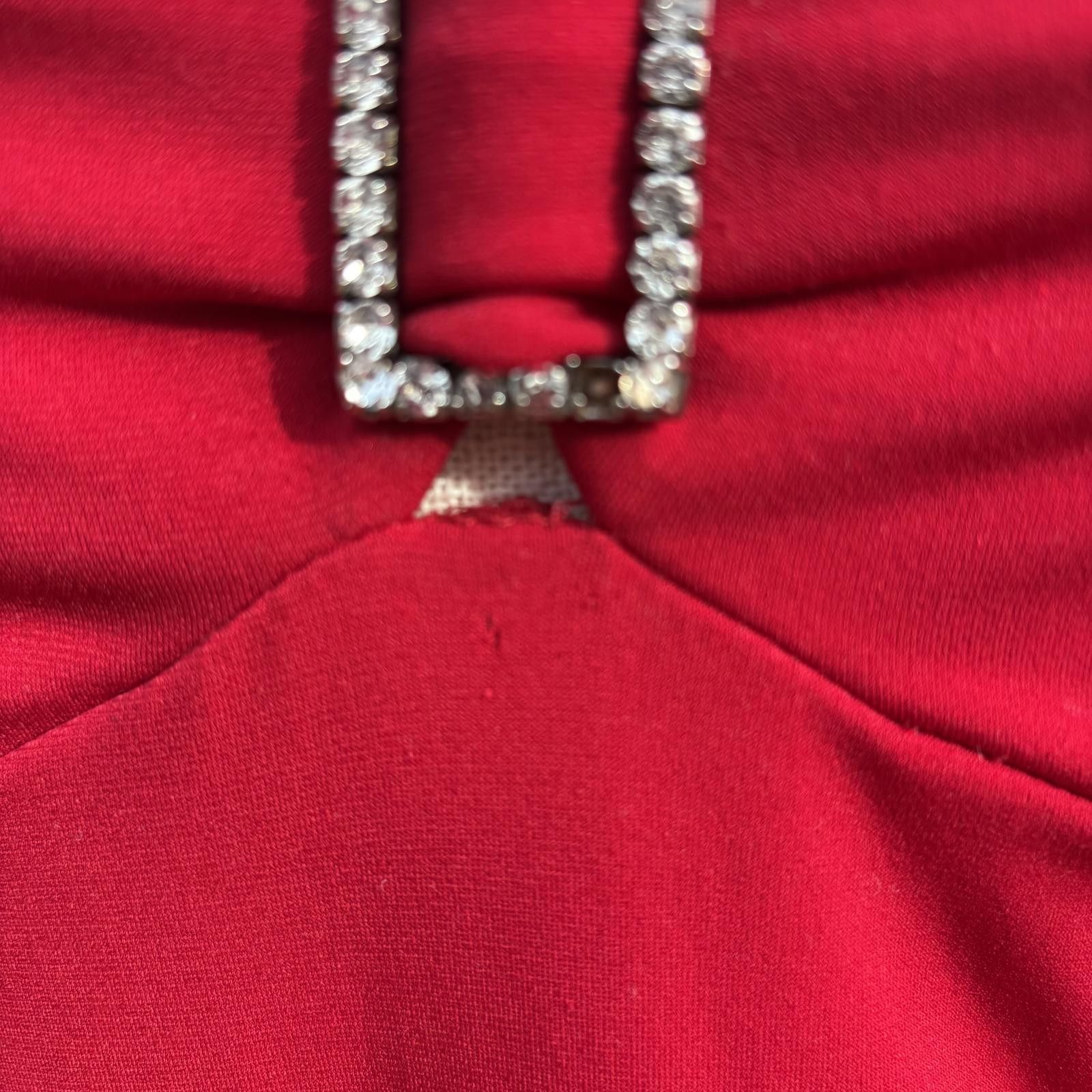 Other Y2K red rhinestone halter neck handkerchief dress Size ONE SIZE - 3 Thumbnail