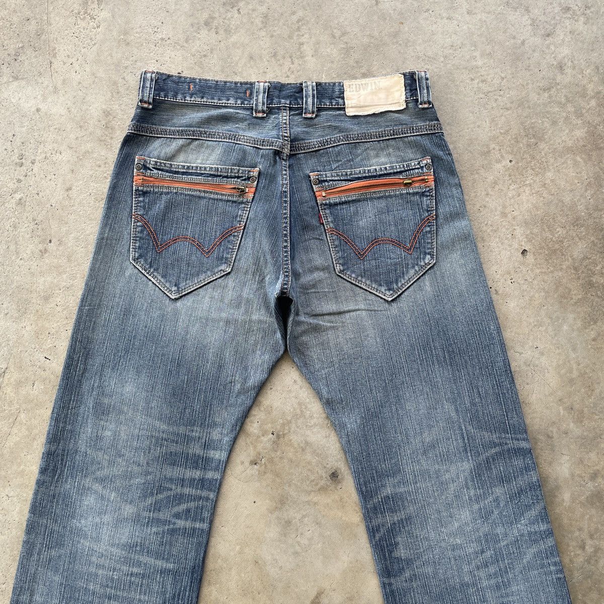 Edwin × Japanese Brand × Jean W35 Vintage Edwin XV-S Faded BAGGY Distressed Jeans Pants Size US 35 - 9 Thumbnail