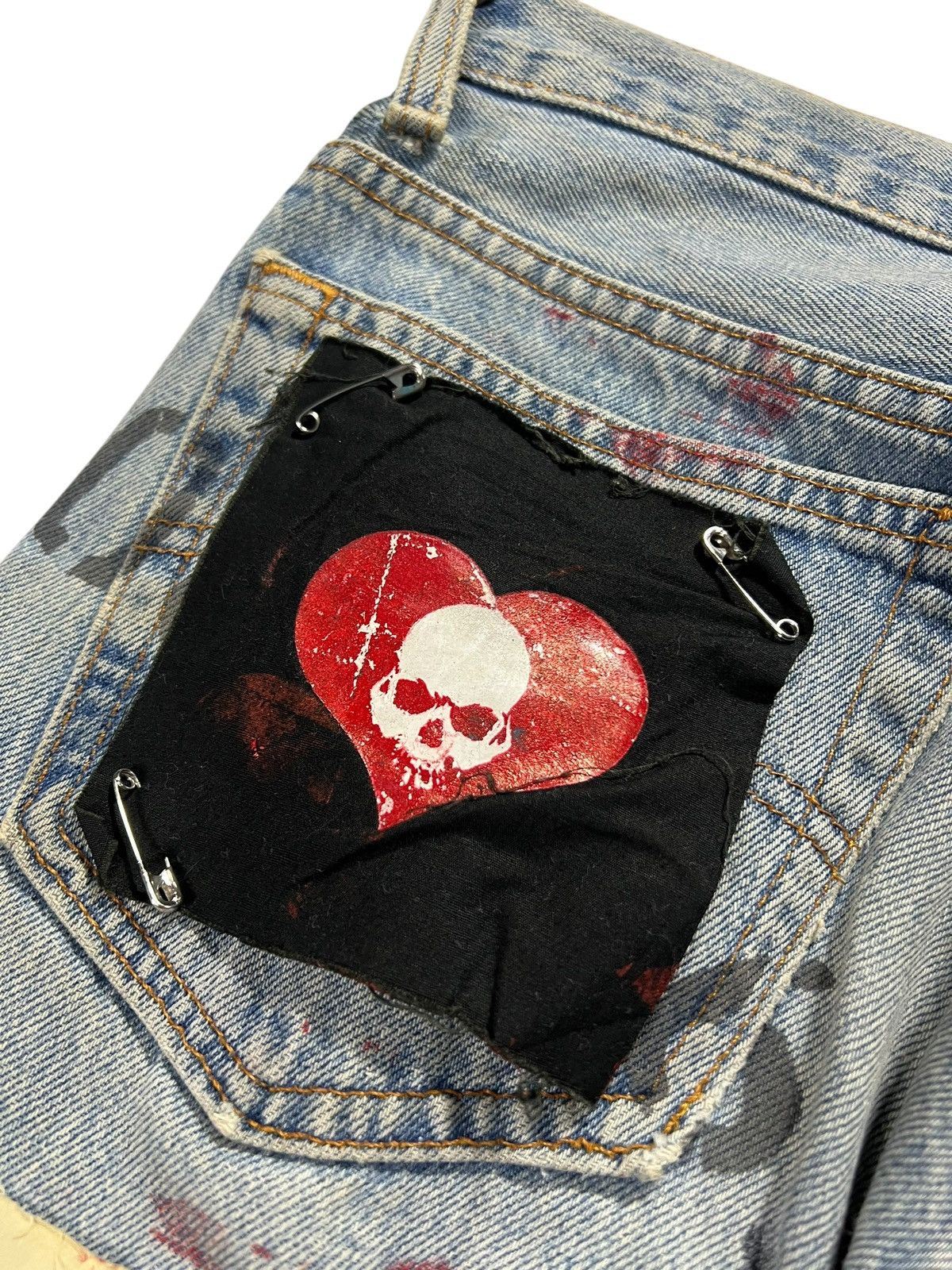 Levi's Vintage 90’s Levis 501 Custom Punk Stone Wash Jean Size US 30 / EU 46 - 10 Thumbnail