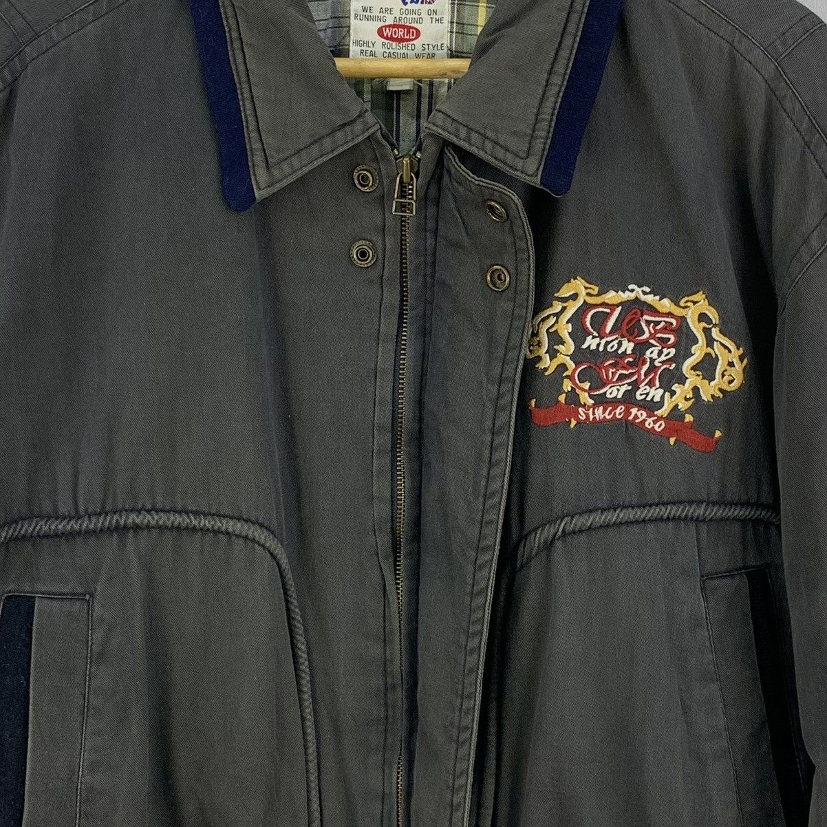 Japanese Brand Vintage 90s Union Patches Zipper Bomber Jacket Size US L / EU 52-54 / 3 - 10 Thumbnail