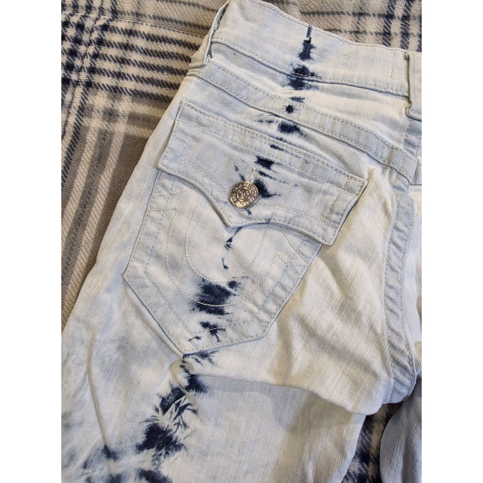 True Religion VINTAGE True Religion Ricky Relaxed Straight Shorts Acid Wash Tie Dye Flap Pocket Men 29 Size US 29 - 5 Thumbnail