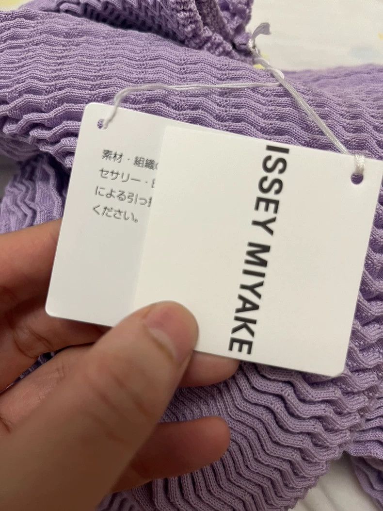 Issey Miyake Issey Miyake size:2 Purple pleated short-sleeved dress Size M / US 6-8 / IT 42-44 - 2 Thumbnail