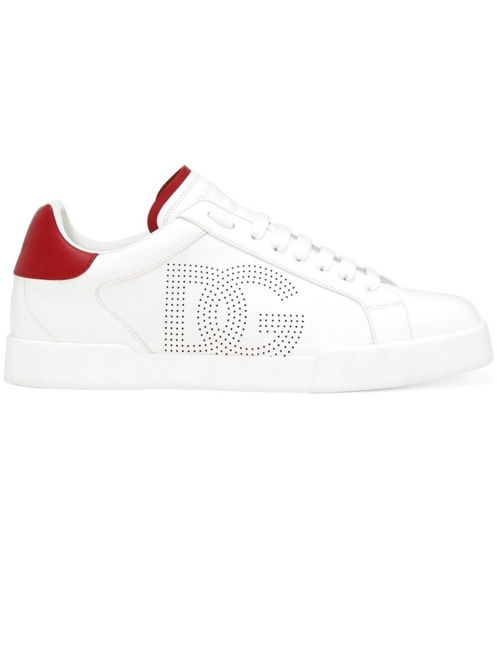 Dolce & Gabbana o1s22i1n0225 Low-Top Sneakers in White Red Size US 7 / EU 40 - 1 Thumbnail