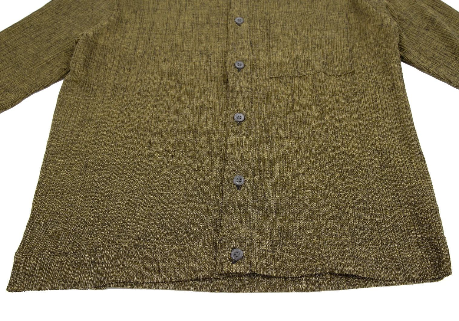 Issey Miyake Polycotton Strongly Twisted Crepe Shirt in Yellow Size US S / EU 44-46 / 1 - 8 Thumbnail