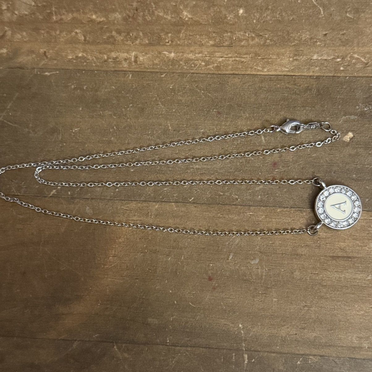 Other Silver tone WGB round disc initial letter A pendant necklace Size ONE SIZE - 3 Thumbnail