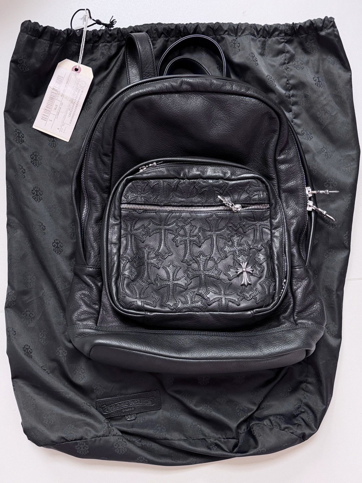 Chrome Hearts Chrome Hearts 7th Grade Black Leather Cross Backpack Size ONE SIZE - 1 Thumbnail