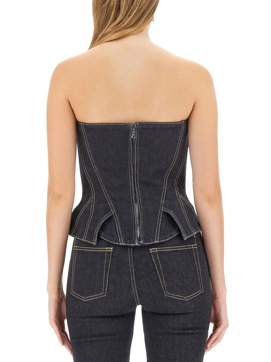 Alexander McQueen o1y0325 Top in Blue Size XS / US 0-2 / IT 36-38 - 3 Thumbnail