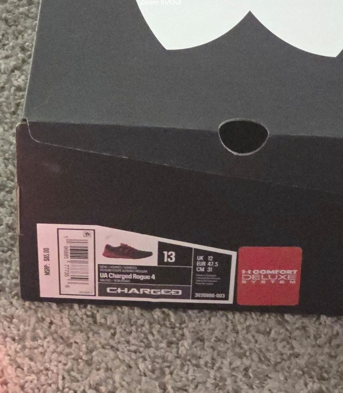 Under Armour Under Armour Charged Rouge 4 Athlete Shoes Black/Red Size 13 Size US 13 / EU 46 - 5 Thumbnail