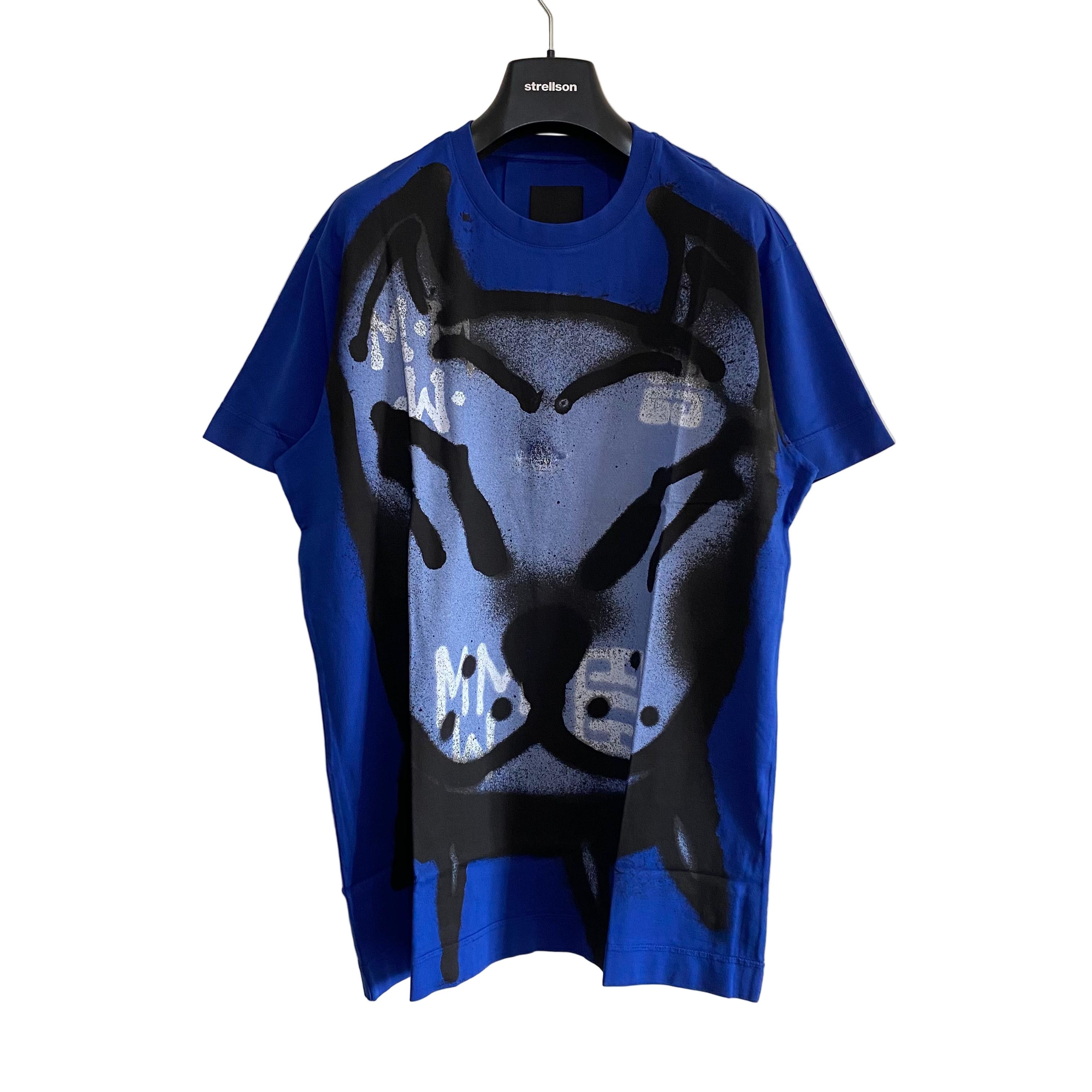Givenchy x Chito Royal Blue Graffiti Dog Oversized T-Shirt Size US XL / EU 56 / 4 - 1 Thumbnail