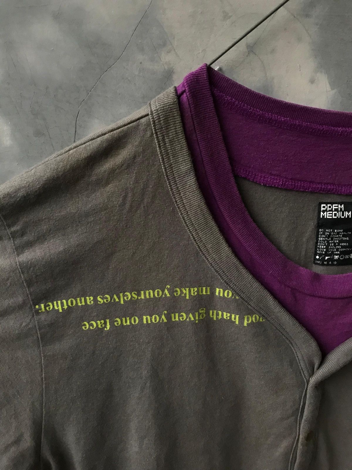 PPFM PPFM double layer t shirt 2000s Size US M / EU 48-50 / 2 - 2 Thumbnail