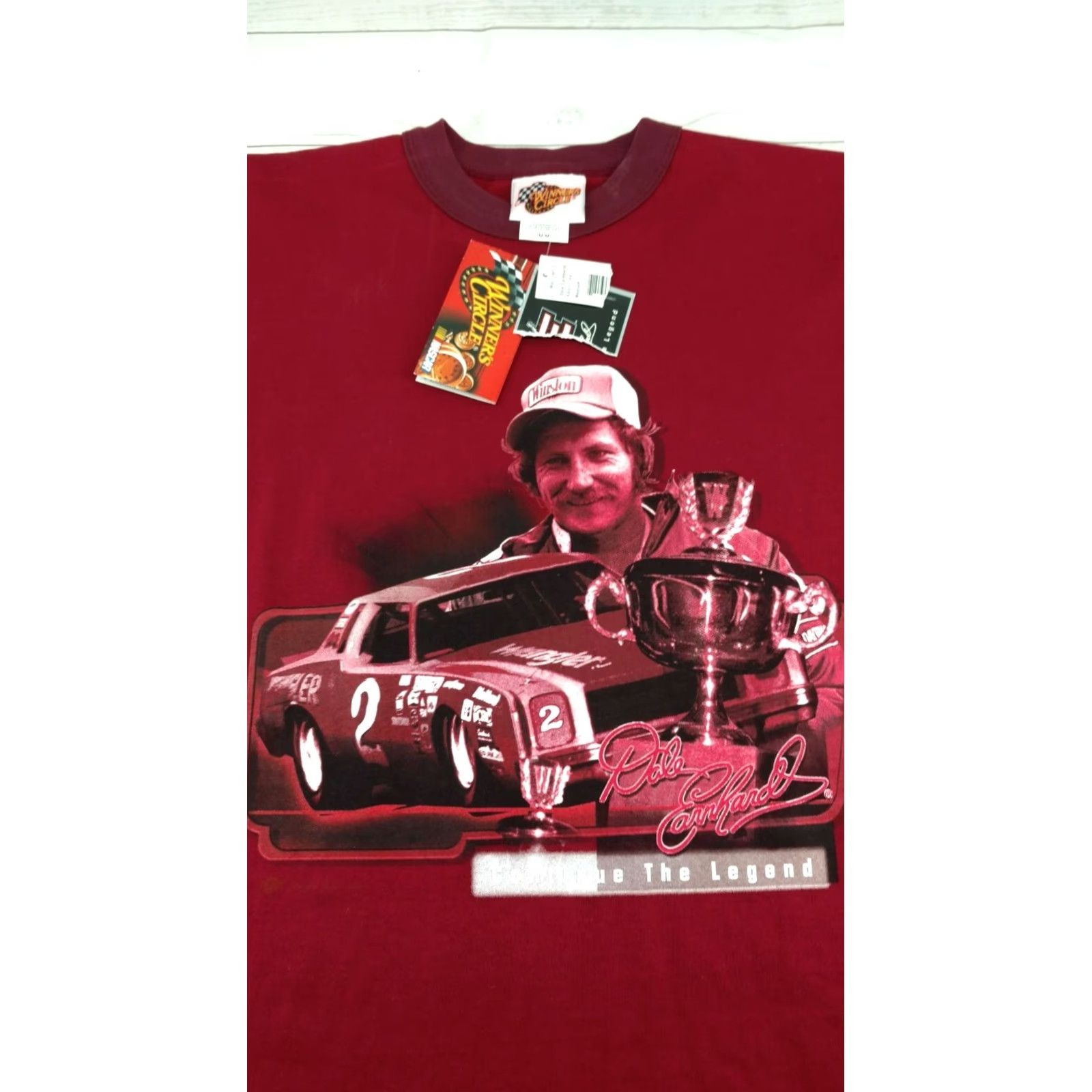 NASCAR VINTAGE Winners Circle Men's T Shirt Nascar Dale Earnhardt The Intimidator Maroon M Regular Small? Size US M / EU 48-50 / 2 - 2 Thumbnail