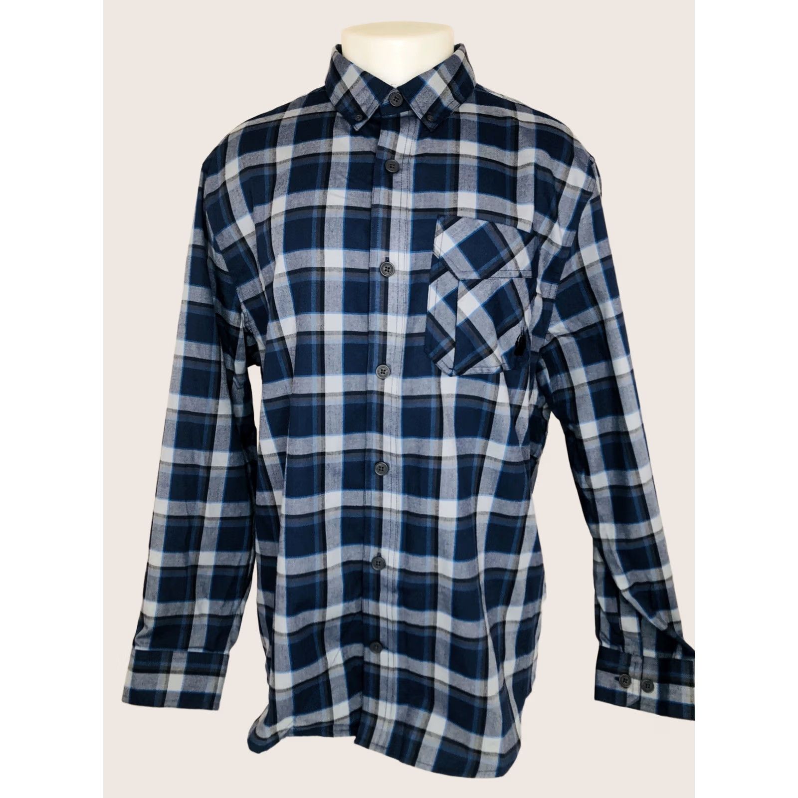 Vintage Duluth Alaskan Hard Gear Lightweight Flannel Outdoor Shirt Mens XL Slim Blue Size US XL / EU 56 / 4 - 1 Thumbnail