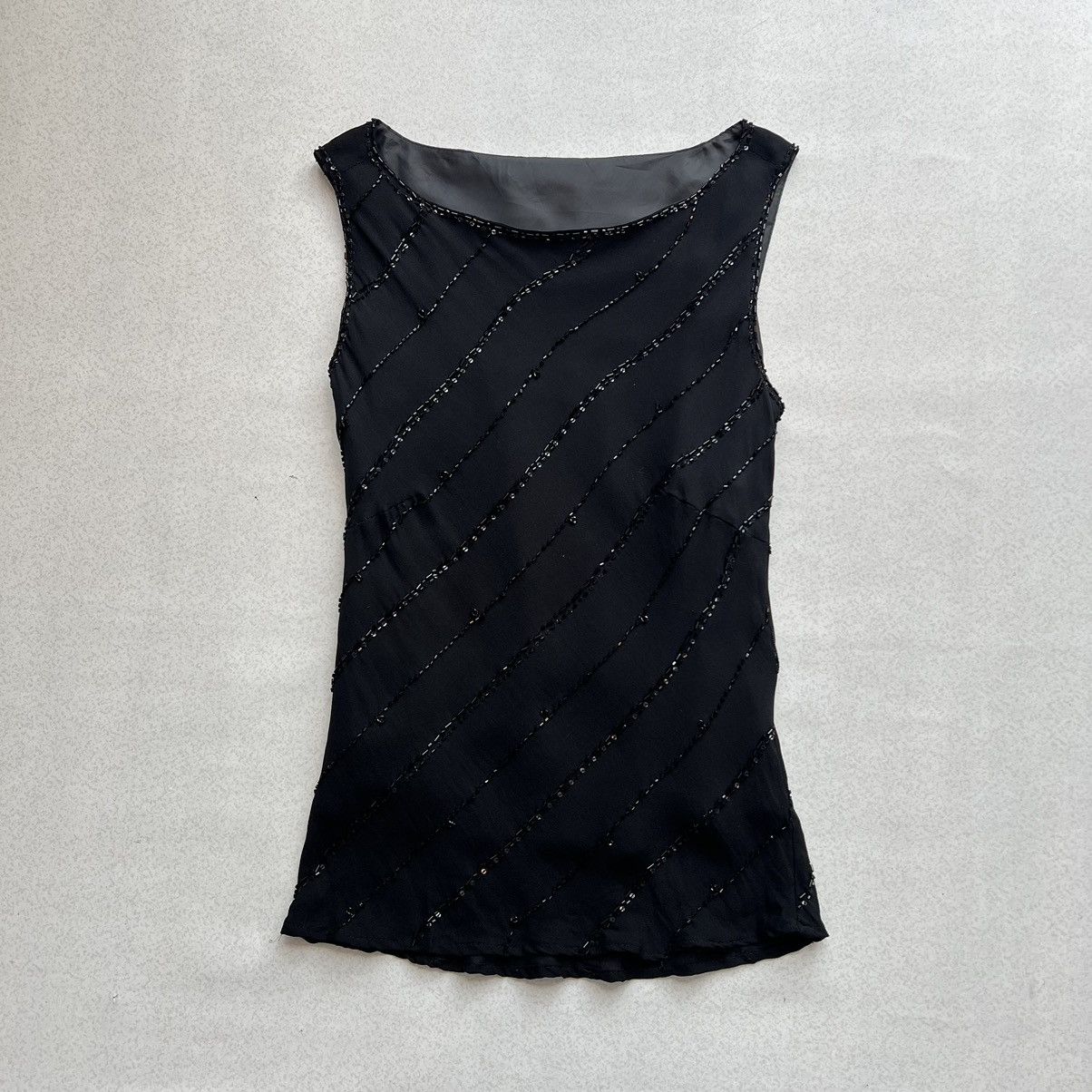 Japanese Brand × Other Black Sequin Mesh Tank Top Size M / US 6-8 / IT 42-44 - 1 Thumbnail