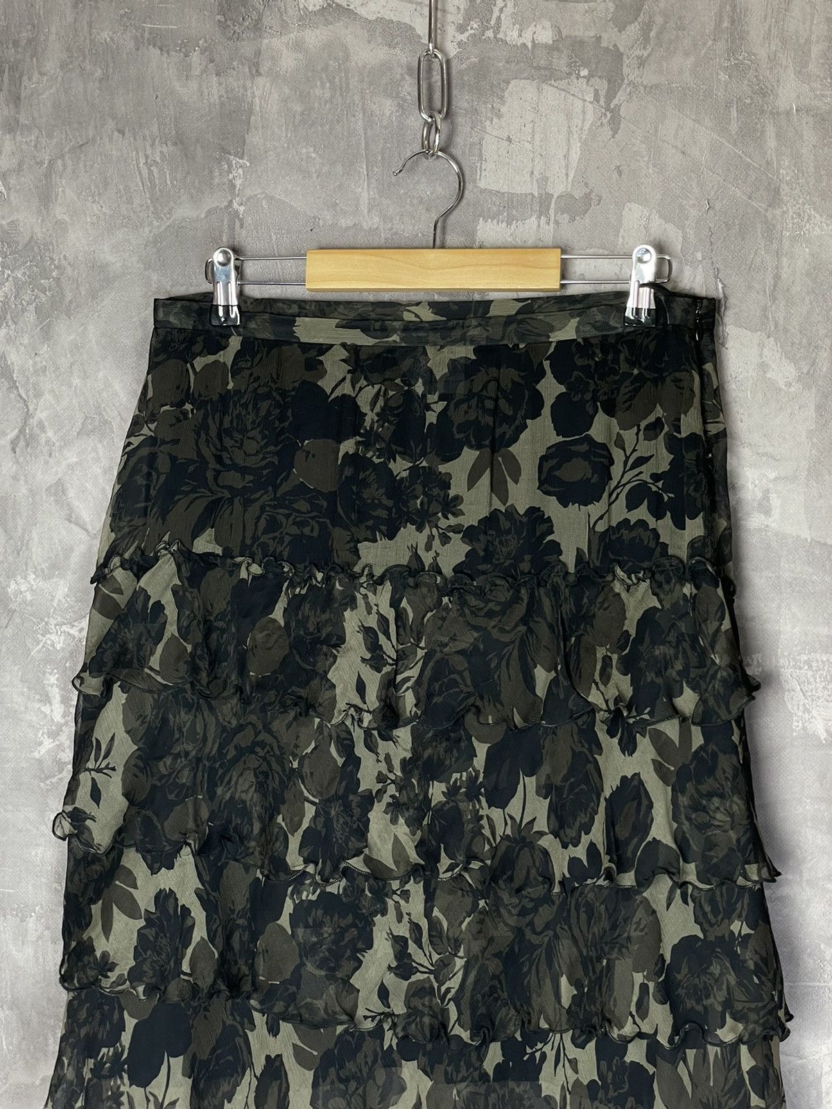 Japanese Brand × Seditionaries Vintage abstract painting silk mesh skirt like jpg Size 30" / US 8 / IT 44 - 2 Thumbnail