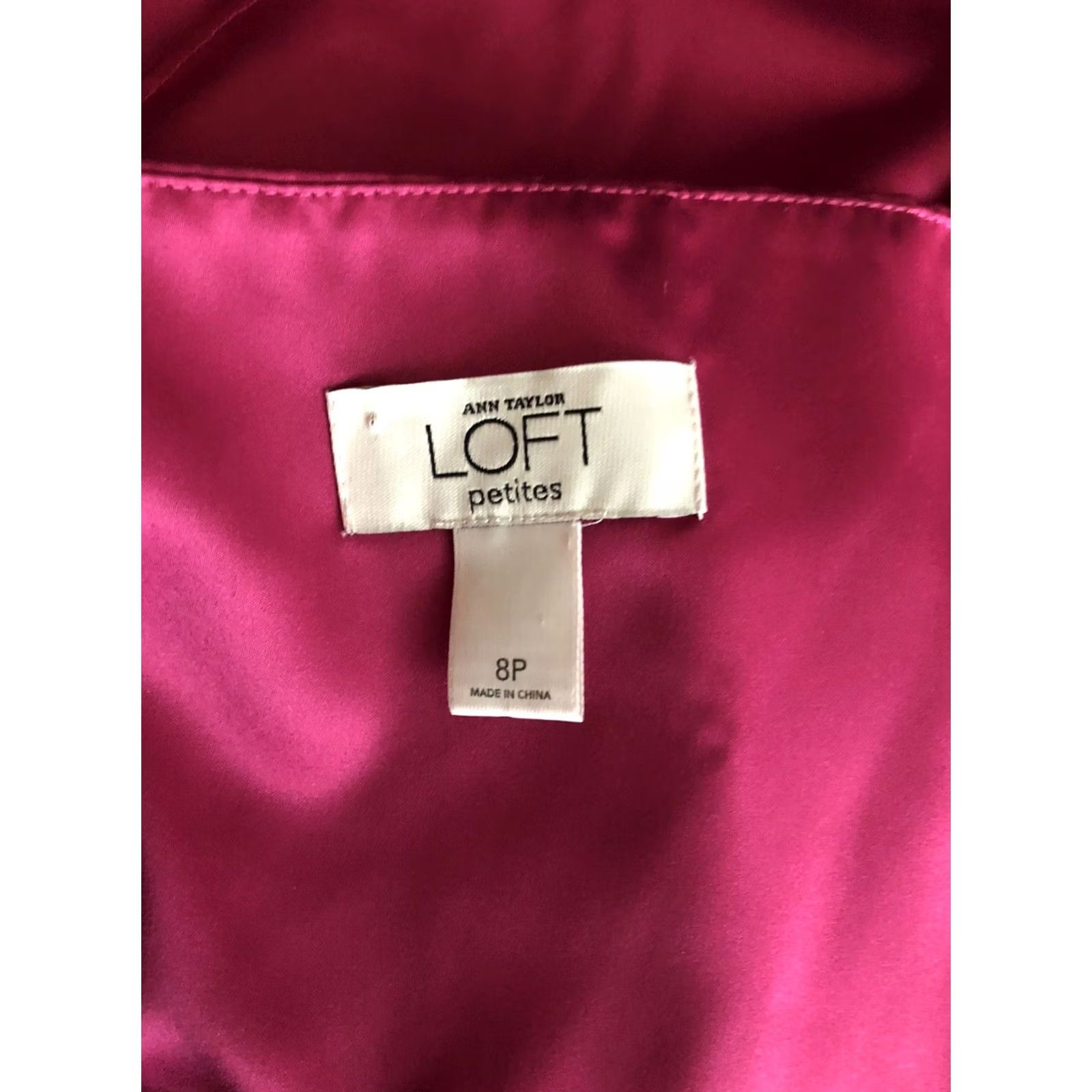Ann Taylor Ann Taylor Loft Camisole Satin Top One Shoulder Tie Pink 8P ShelfBra Women Dress Formal Party/Cocktail Wedding Satin Blouse Size M / US 6-8 / IT 42-44 - 5 Thumbnail