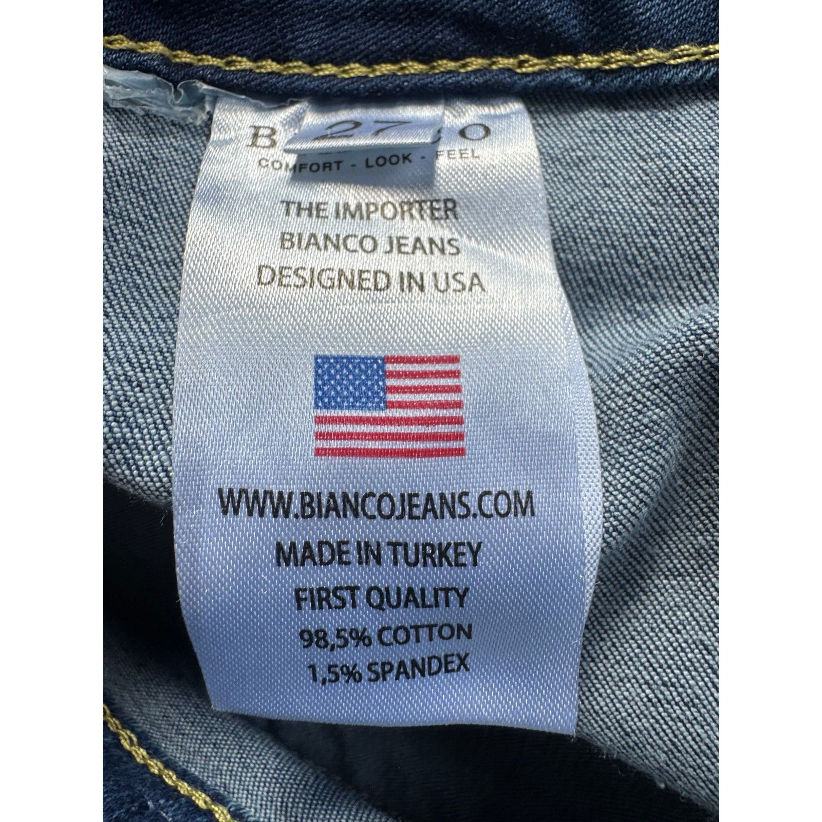 Other Bianco Lian Bootcut Jeans Womens 27 Raw Hem Mid Rise Denim Size 27" / US 4 / IT 40 - 16 Thumbnail