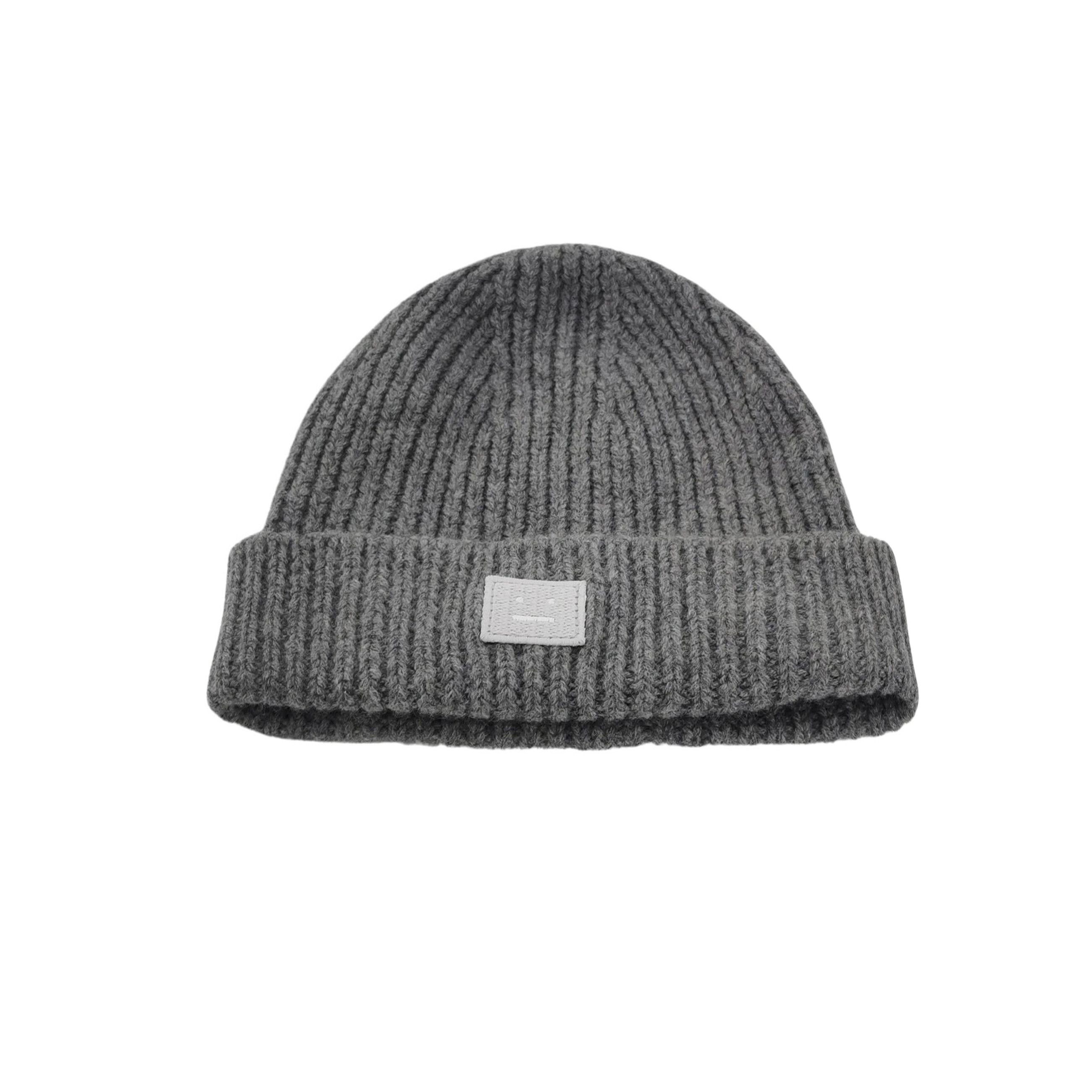 Acne Studios Acne Studios Face Ribbed Beanie Size One Size Size ONE SIZE - 1 Thumbnail