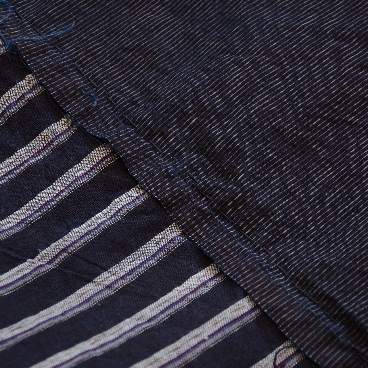 Other Japanese Vintage Fabric Indigo Dyed Cotton Stole Patchwork Size ONE SIZE - 7 Thumbnail