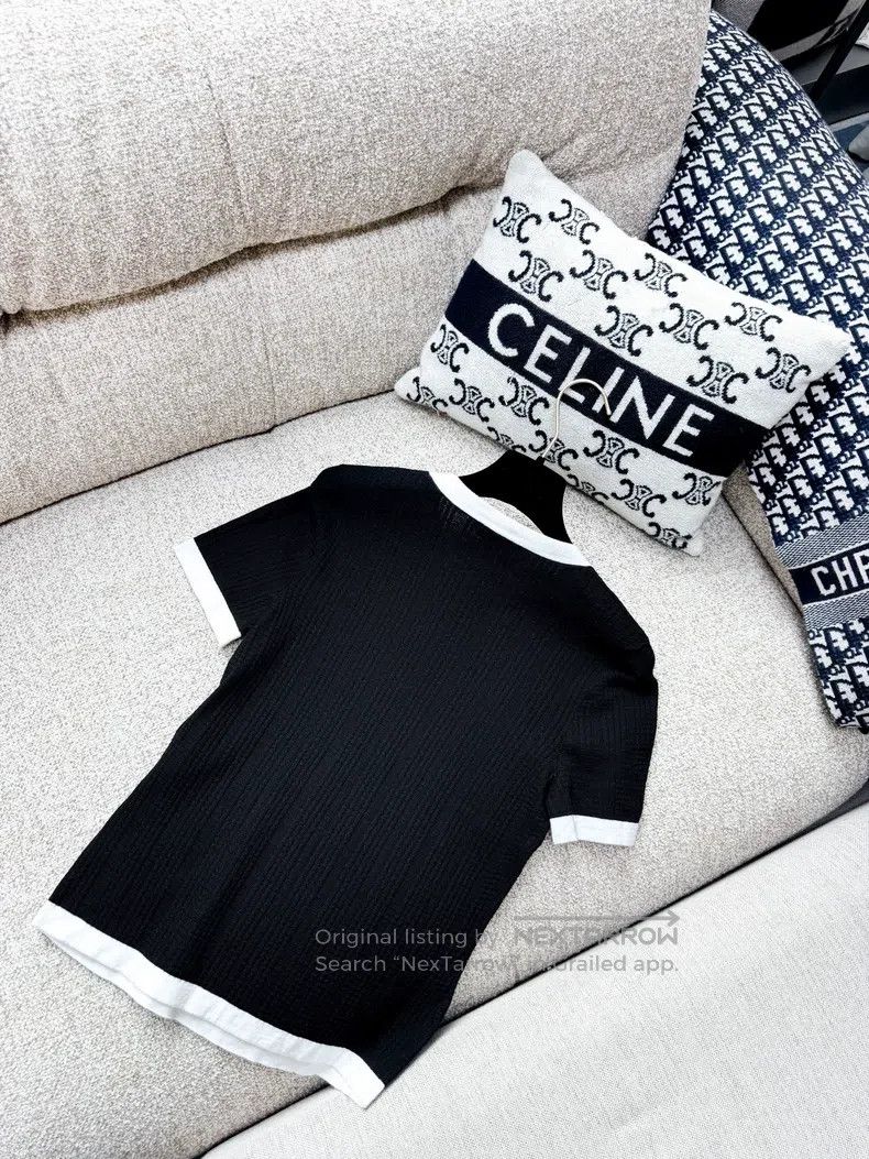 Chanel Chanel White-bordered perfume bottle pattern short-sleeved Size XS / US 0-2 / IT 36-38 - 3 Thumbnail