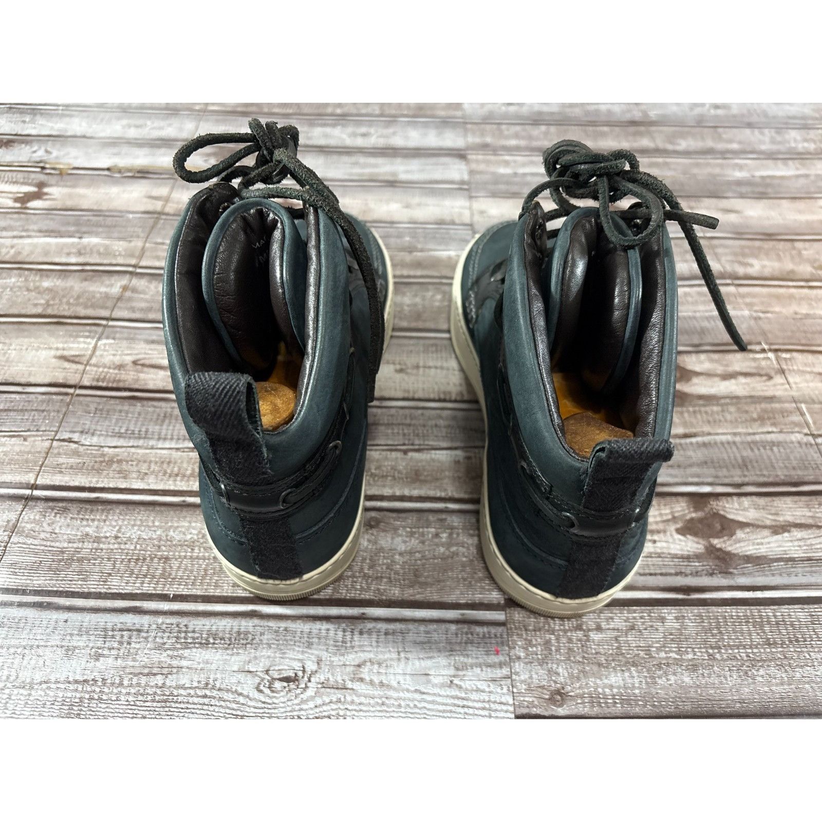 Lanvin Lanvin High Top suede Sneaker size 10 color blue / black / w Size US 10 / EU 43 - 3 Thumbnail