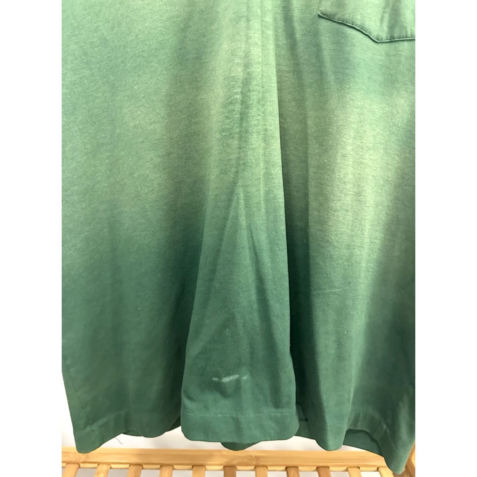 Hanes VTG Hanes XL Green Pocket Work Polo Shirt Men 90s Worn FP Dadcore Gradient Sun Faded Thin Burnout Short Sleeve Shirt Size US XL / EU 56 / 4 - 7 Thumbnail