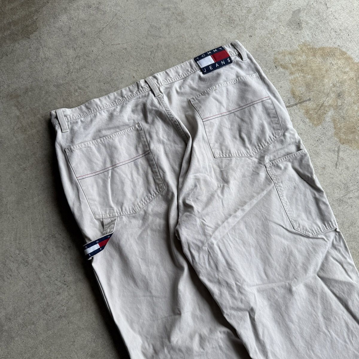 Tommy Hilfiger Tommy Hilfiger Carpenter Grey Baggy Wide Jeans Mens 36x30 Size US 36 / EU 52 - 3 Thumbnail