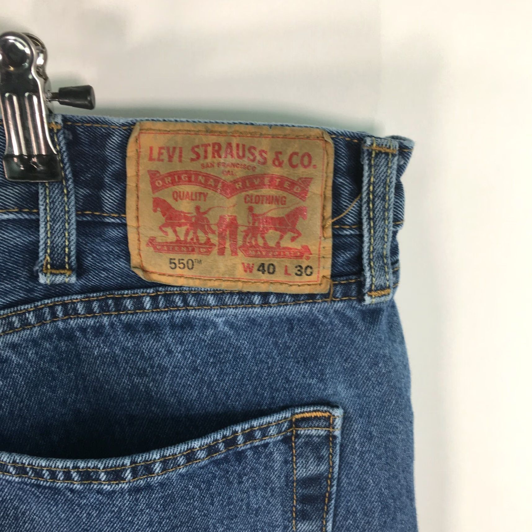Levi's Levi's 550 Mens Jeans Straight Denim Blue 40X30 Regular Regular Mens Jeans 40X30 Blue Levi's 550 Jeans Size US 40 / EU 56 - 4 Thumbnail