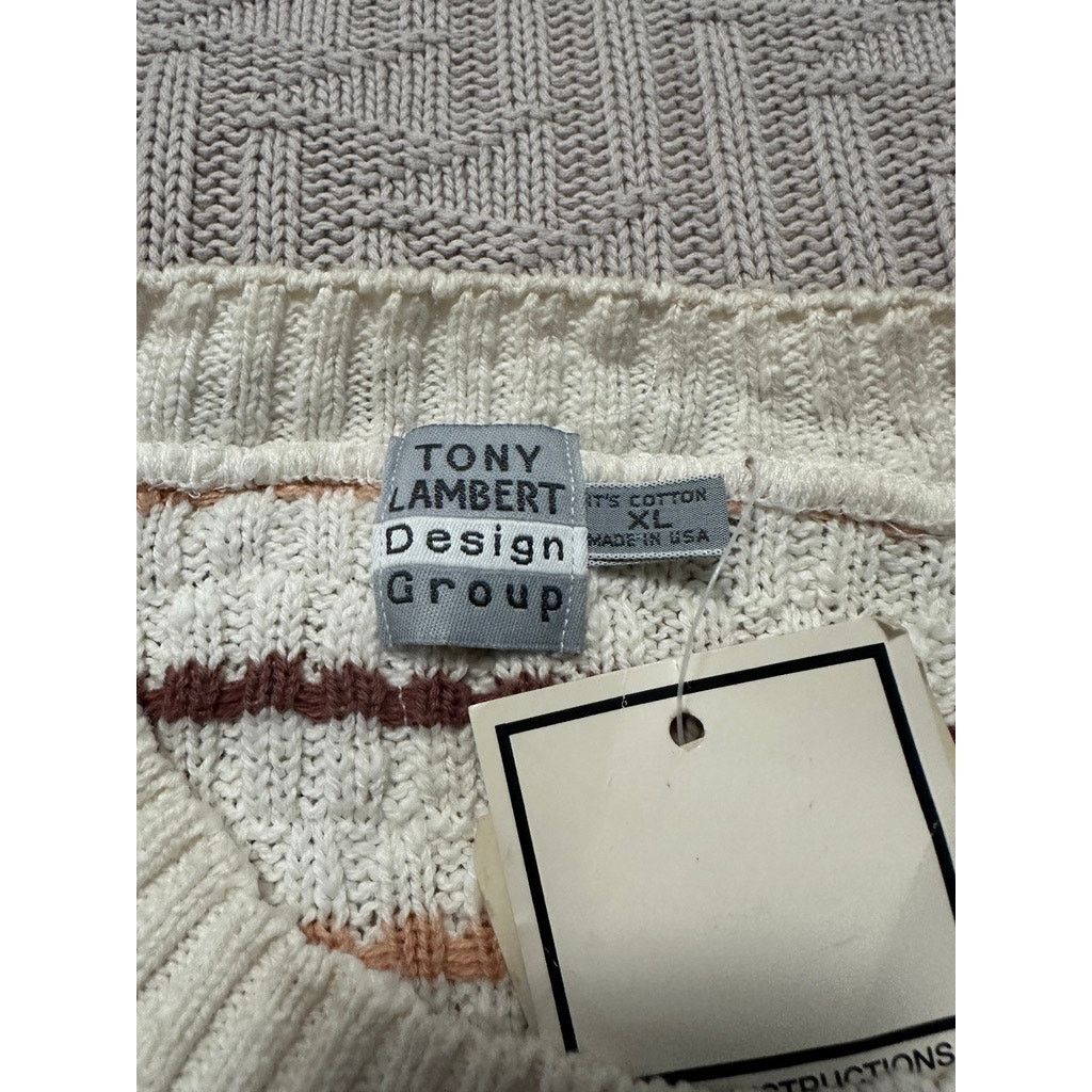 Vintage Vintage Tony Lambert striped cotton sweater size XL NWT Size US XL / EU 56 / 4 - 4 Thumbnail